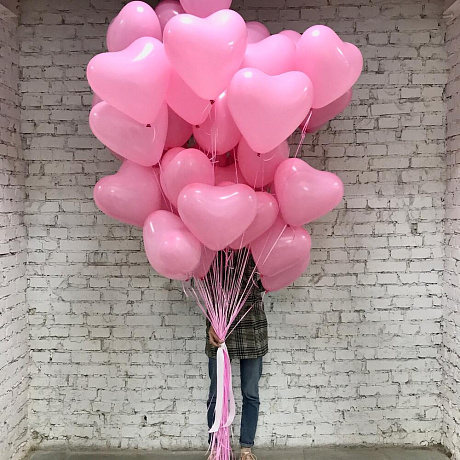 35 роз Розовое сердце - Фото 1