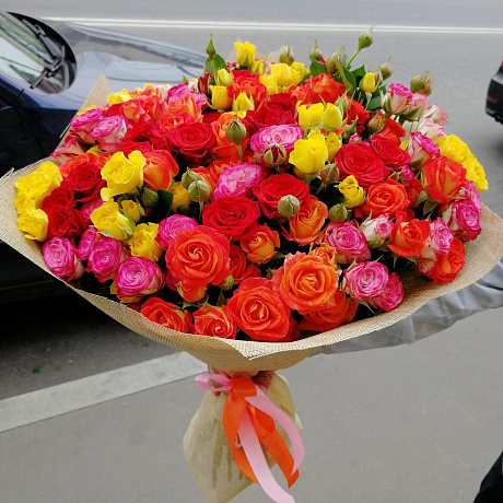 Букет из кустовых роз №162 - Фото 1