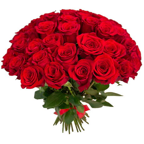 Букет из 51 красной розы №160 - Фото 1