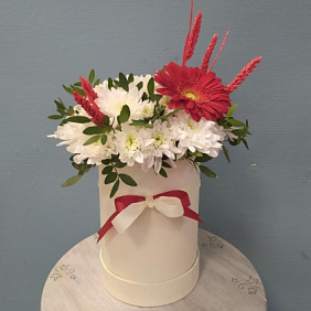 Цветы в коробке (Сухоцветы - 5 шт)