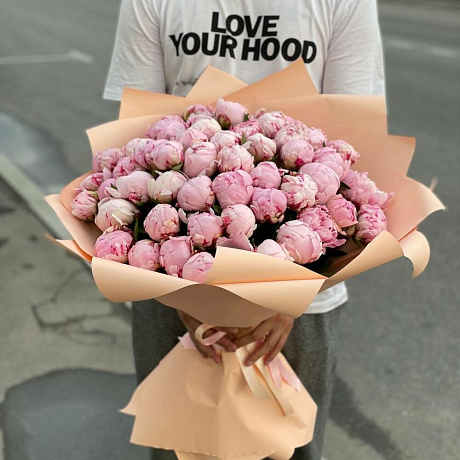 Букет из 51 пиона №162 - Фото 1