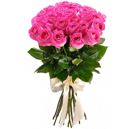 Букет из 21 розовой розы - Фото 1