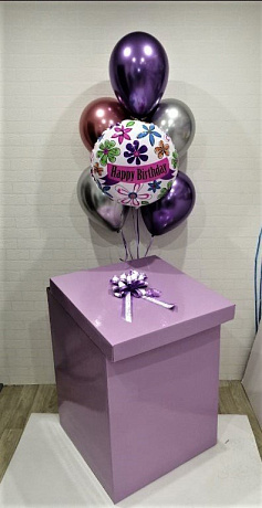 Коробка с шарами Сюрприз Фиолет - Фото 1