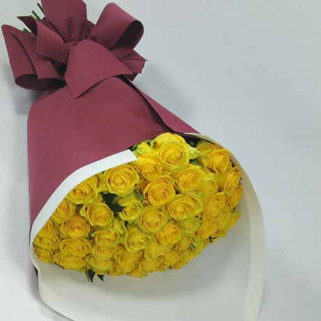 Букет из 45 желтых роз №161 - Фото 1