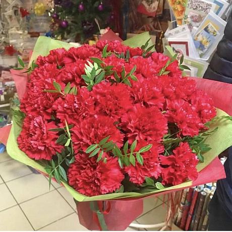 Букет из 25 гвоздик №162 - Фото 1