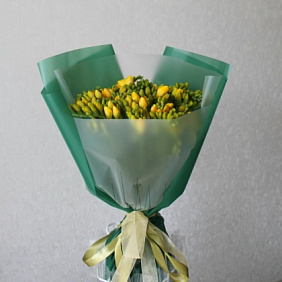 Фрезия Фрезии Букет из желтых фрезий Букет с фрезией