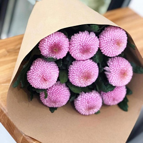 Букет с хризантемами №176