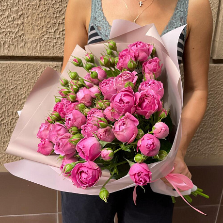 Букет из кустовых пионовидных роз №172 - Фото 1