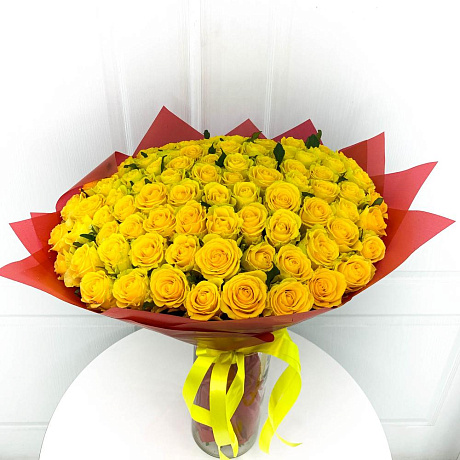Букет 101 Желтая Роза №172 - Фото 1