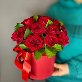 Коробка страсти из цветов