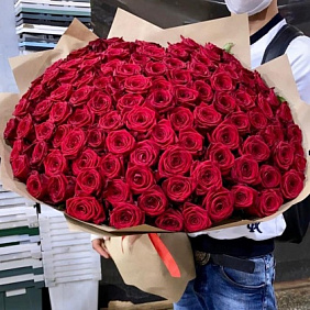 Букет 101 красная роза №162
