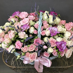Корзина цветов №162