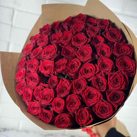 51 роза red naomi 50 см - Фото 1
