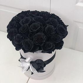 Черные розы в шляпной коробке