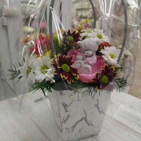 Букет цветов "Сумка с мылом"