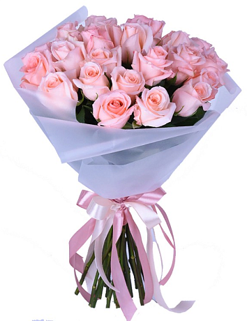 Букет из 21 розовой розы №160 - Фото 1
