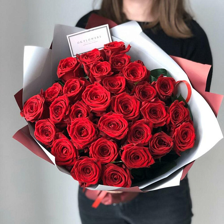Букет с красными розами №179 - Фото 1