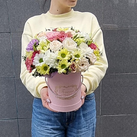 Букет цветов "коробка Цветничка"