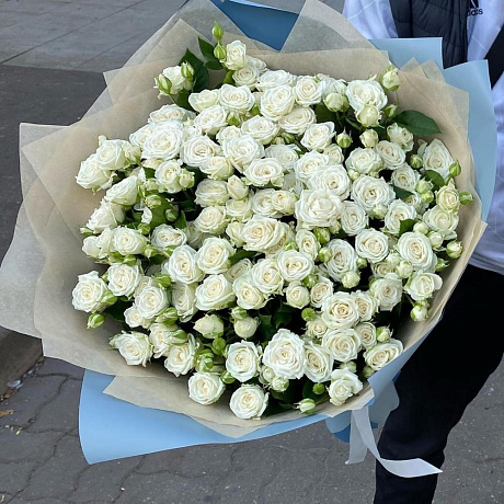 Кустовая роза белая - Фото 1