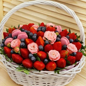 Корзина с цветами №466