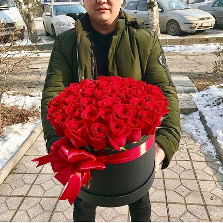 Букет цветов Burgunday box - Фото 1