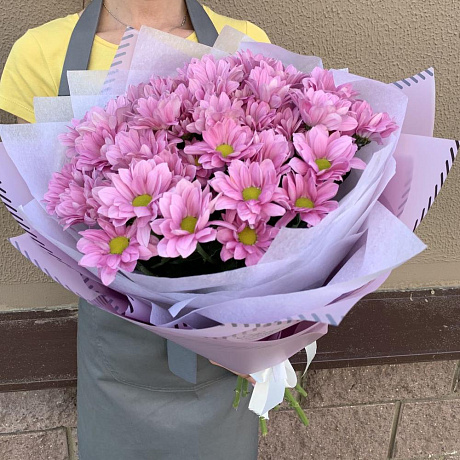 Букет кустовых хризантем №161 - Фото 1