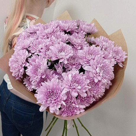 Букет кустовых хризантем №168 - Фото 1