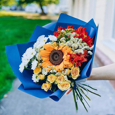 Букет цветов Лазурный бриз - Фото 1