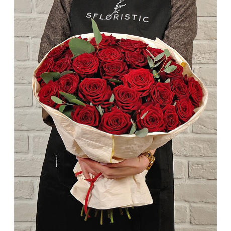 Букет цветов Искренность из 31 красной розы - Фото 1