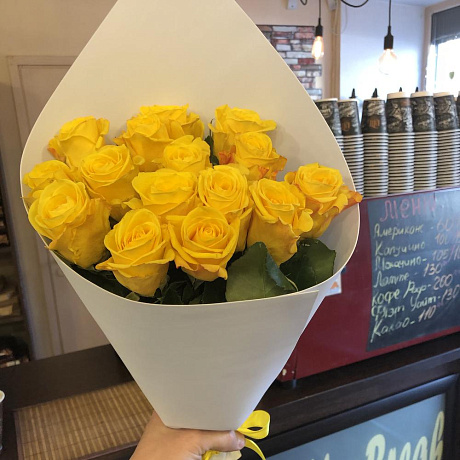 19 жёлтых роз - Фото 1