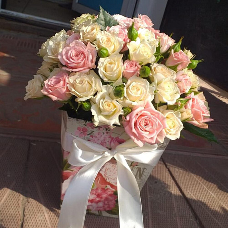 Розы в коробке №171 - Фото 1