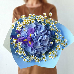 Авторский букет цветов "Нежное облачко" №2