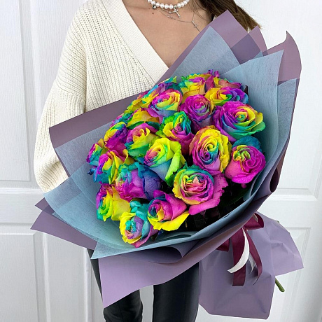 Букет цветов Радужный №161 - Фото 1