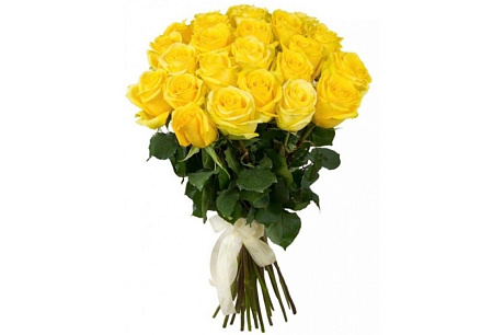 Букет 21 желтая роза 50см - Фото 1