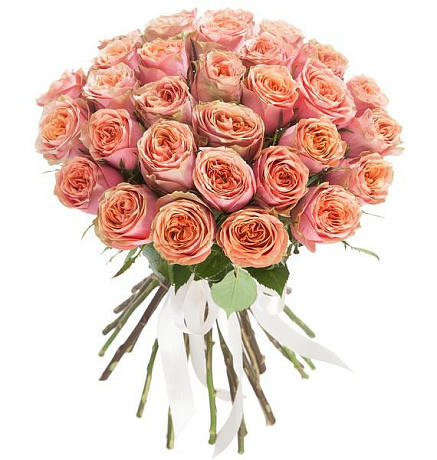 Букет из 31 пионовидной розы Вайлд Лук - Фото 1