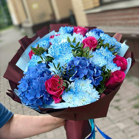 Букет цветов Голубая Луна №160 - Фото 1