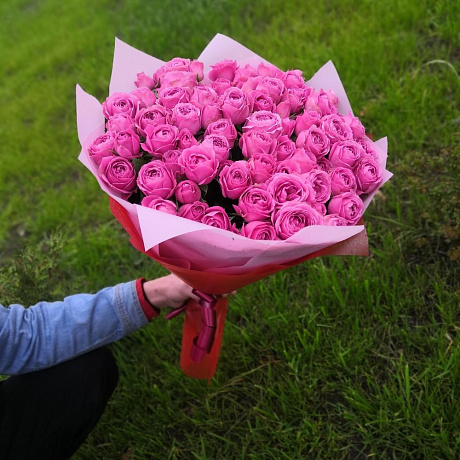 Букет из кустовых пионовидных роз №163 - Фото 1