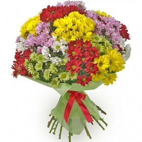 Букет хризантем "Прекрасное настроение"