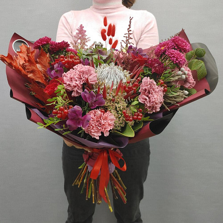 Букет цветов Цвет любви красный - Фото 1