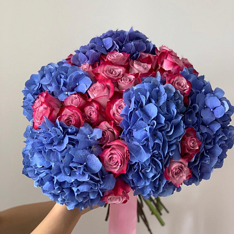 Гортензия с розами №161 - Фото 1