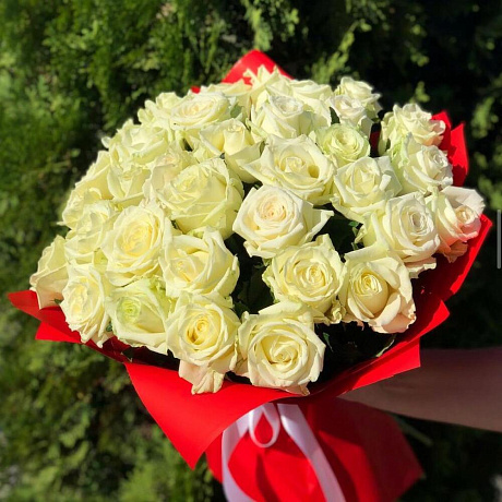 Букет 33 Необыкновенных роз «Пламя страсти» - Фото 1