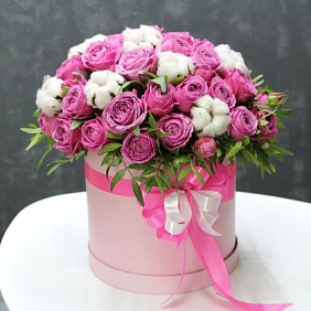 Цветы в коробке №372