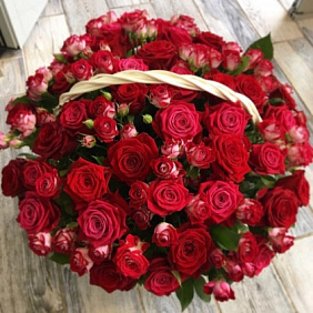 Корзина цветов "Pleasure 1" №161