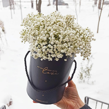 Цветы в коробке Снег - Фото 1