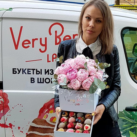 Букет цветов Пиономания №171 - Фото 1