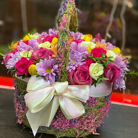 Корзина с цветами №361