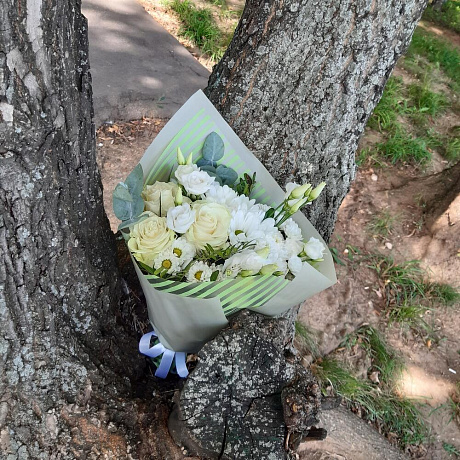 Букет цветов Белоснежка №187 - Фото 1