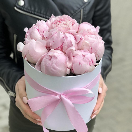 Коробка с пионами Анси - Фото 1