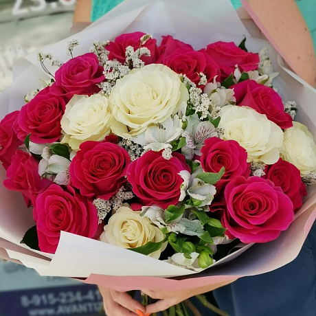 Букет из 21 розы №169 - Фото 1