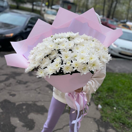 Огромный букет из хризантем №161 - Фото 1